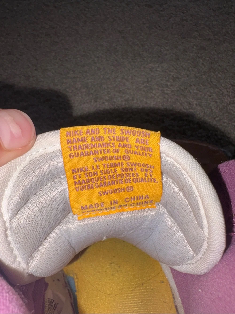 Nike Women's High-Top Sneakers in Purple and Yellow